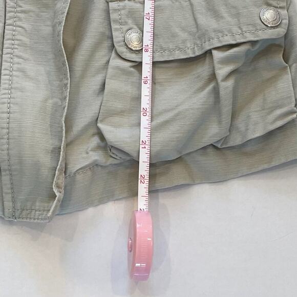 Ann Taylor Cotton Beige/Tan/Neutral Zip Up Cargo/Utility Jacket, Pockets, 6 - Picture 13 of 14